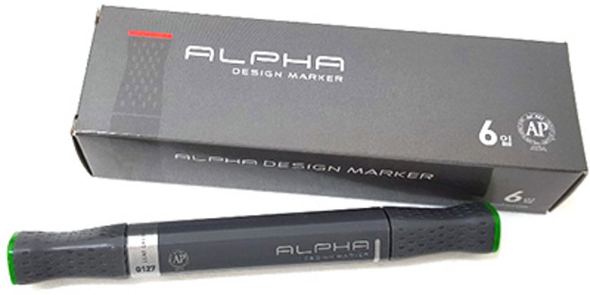 ALPHA COLOR 設計麥克筆單支 G127 葉綠色, 1色, 6個