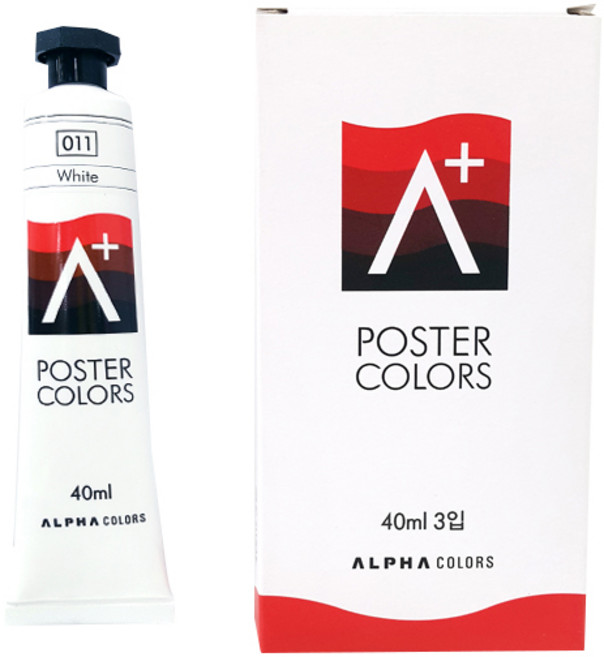 알파색채 에이플러스 포스터컬러 011 White, 40ml, 1색