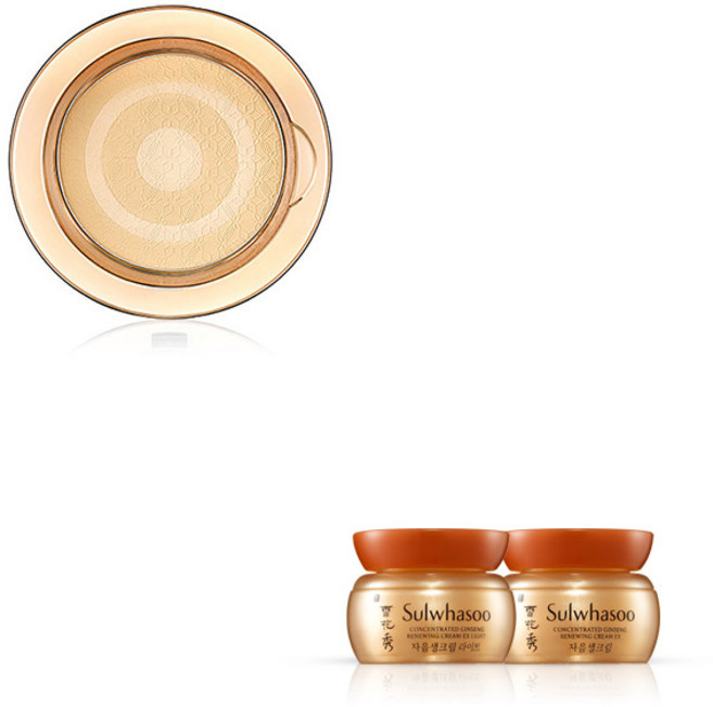 설화수 진설 윤팩트 리필 13.5g 23호 차분한색 + 자음생크림 GWP 2종, 혼합 색상, 1개