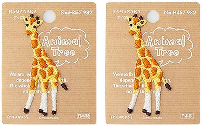 하마나카 자수와펜 애니멀트리 H457-982, 혼합 색상, 2개입