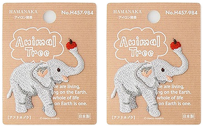 하마나카 자수와펜 애니멀트리 H457-984, 혼합 색상, 2개입