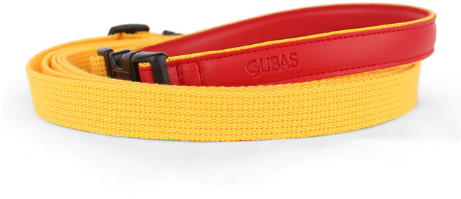 구바스 콤비네이션 3m 강아지 리드줄, 옐로우레드, 1개