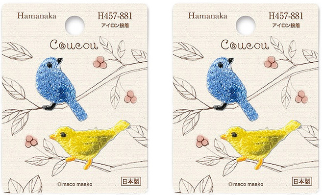 하마나카 자수와펜 쿠쿠 H457-881, 혼합 색상, 2개입