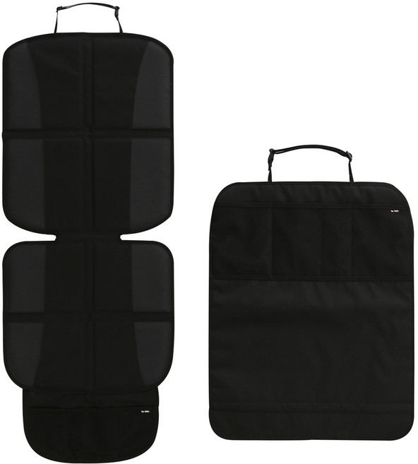 투토츠 카시트 보호매트 + 킥매트 세트, 블랙, 1세트