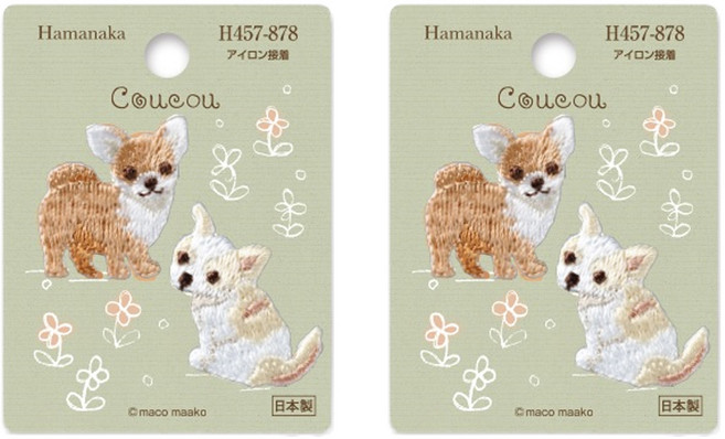 하마나카 자수와펜 쿠쿠 H457-878, 혼합 색상, 2개입