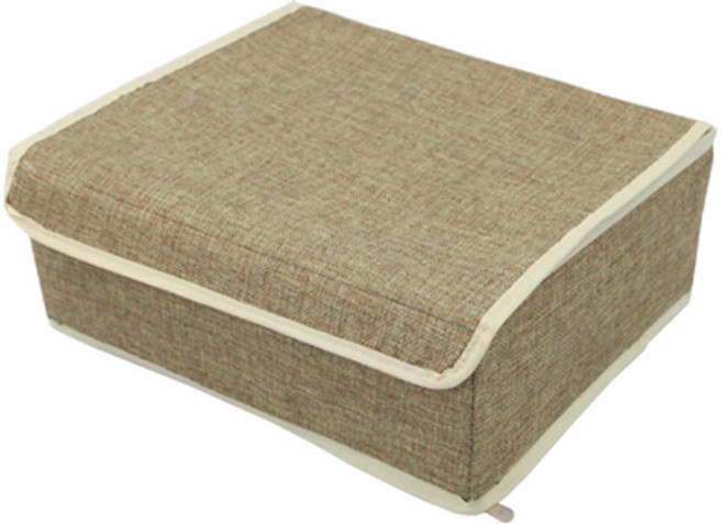 에이비엠코리아 린넨속옷정리함 13칸, 브라운, 1개