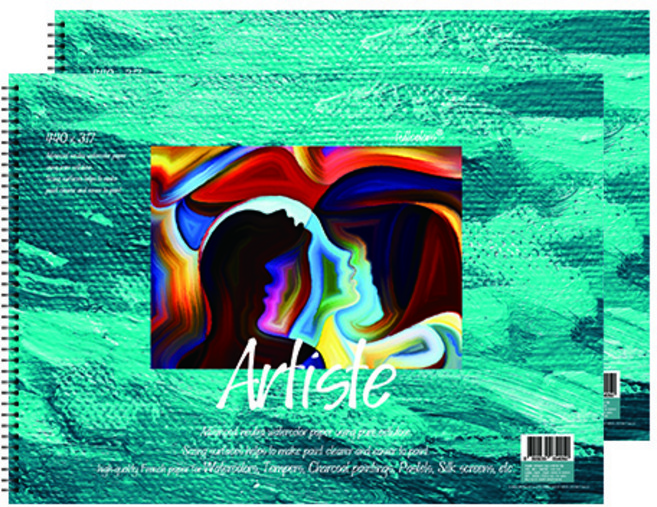 풀컬러 미술용 스케치북 200g 랜덤발송, 5절, 15매, 2개