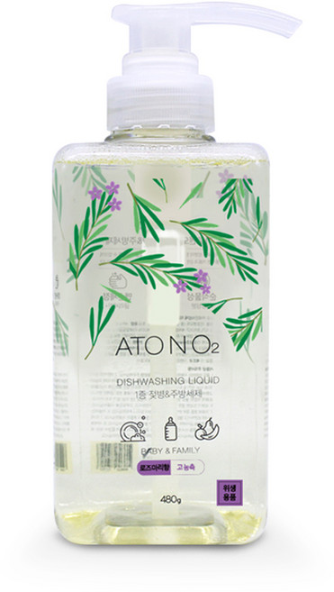 아토앤오투 3배 고농축 젖병세정 주방세제 로즈마리향, 1개, 480g