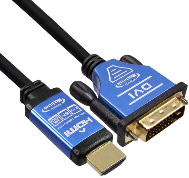 마하링크 Ultra DVI TO HDMI ver2.1 8K 케이블 ML-D8H018, ML-D8H018 (1.8m), 1개