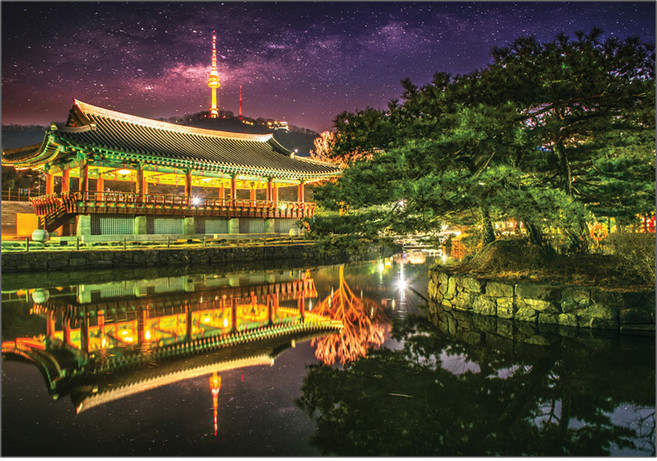 퍼즐코리아 남산골 한옥마을의 야경 직소퍼즐, 1000피스, 혼합 색상, 1개