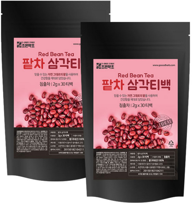 굿허브 조은약초 팥차 삼각티백, 2g, 30개입, 2개
