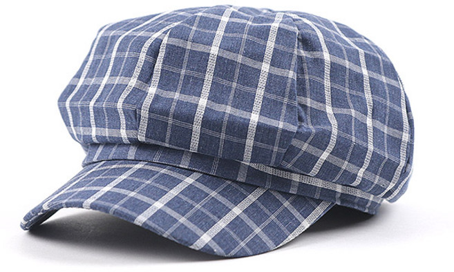 아이엠캡 루틴 체크 팔각모 뉴스보이캡