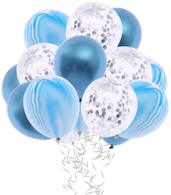 윰스 마블 글리터 호일풍선장식세트, 블루스카이, 1세트