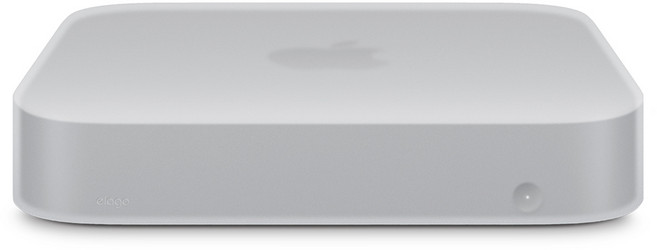 엘라고 맥미니 실리콘 케이스 반투명 화이트, 1개