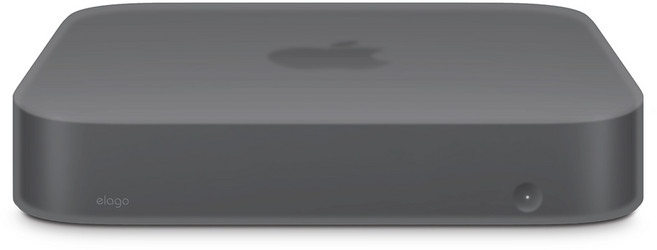 엘라고 맥미니 실리콘 케이스 반투명 다크그레이, 1개