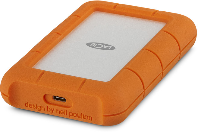 LACIE Rugged USB C 외장하드 + 케이스 STFR5000800, 5TB, Silver