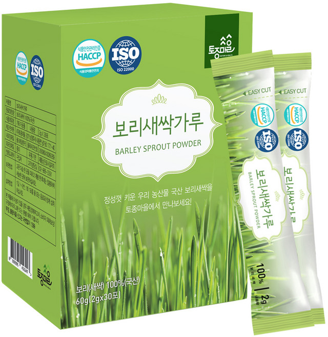 Tojongherb 大麥苗粉 30條入, 60g, 1盒