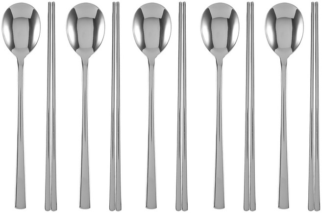 인스푼 한식수저세트, 숟가락 5개 + 젓가락 5모, 1개