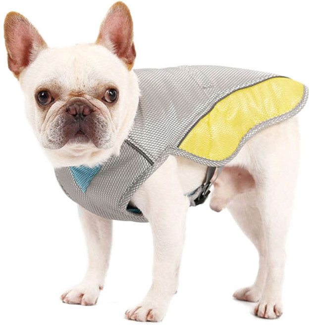 유앤펫 아이스 강아지 기능성 쿨조끼, 그레이 옐로우, 1개