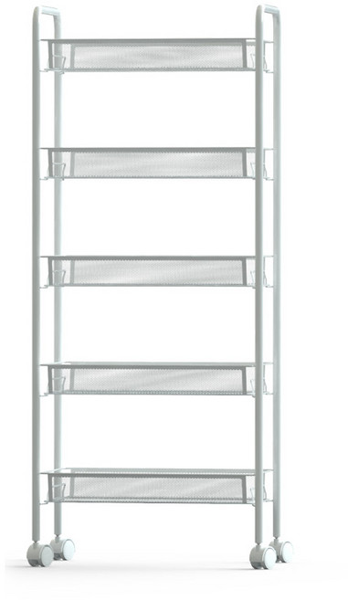 리벤스 이동식 메쉬 틈새 수납선반, 5단