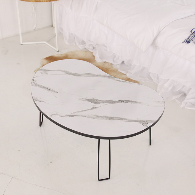 트리팜 LPM 미뇽 조약돌 테이블, 마블 화이트