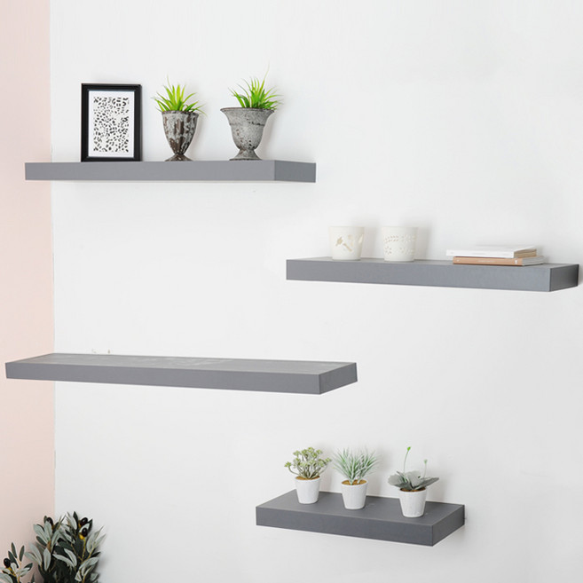 이즈하임 케이트 인테리어 무지주 선반, 그레이