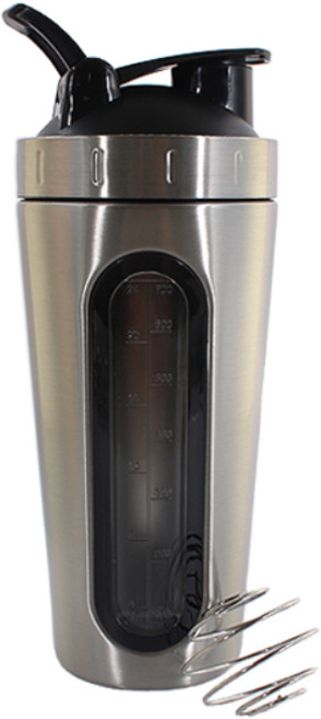 쿠스포츠 스테인레스 보충제 쉐이커, 실버, 700ml, 1개