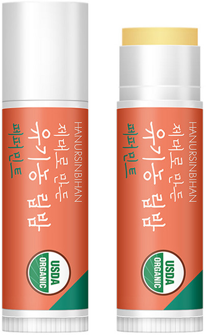 하늘의신비한 제대로 만든 유기농 립밤, 페퍼민트, 1개