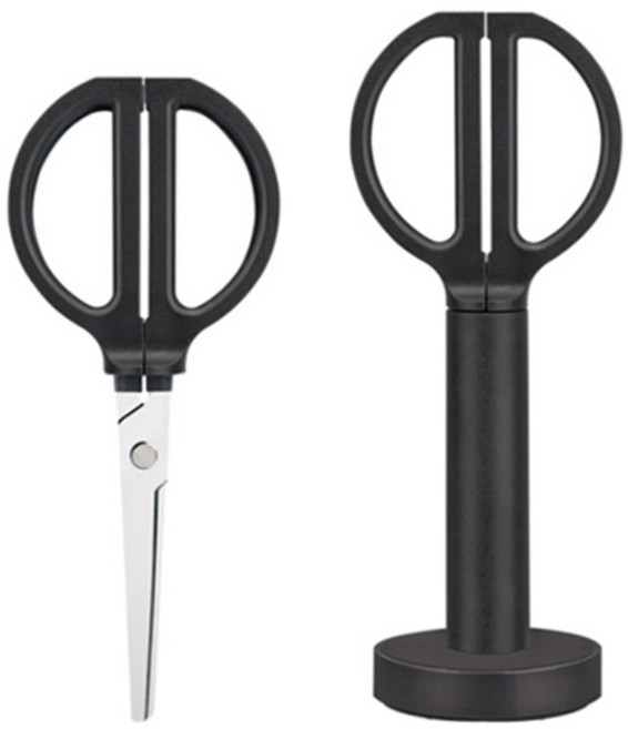 누사인 ABS 스탠딩 가위 NS051, 블랙스모크, 2개