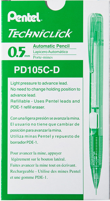 펜텔 테크닉클릭 샤프 PD105C-D, 0.5mm, 12개