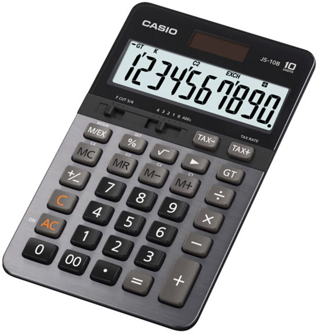CASIO 卡西歐 小型桌上型計算機 JS-10B, 混合顏色, 1套