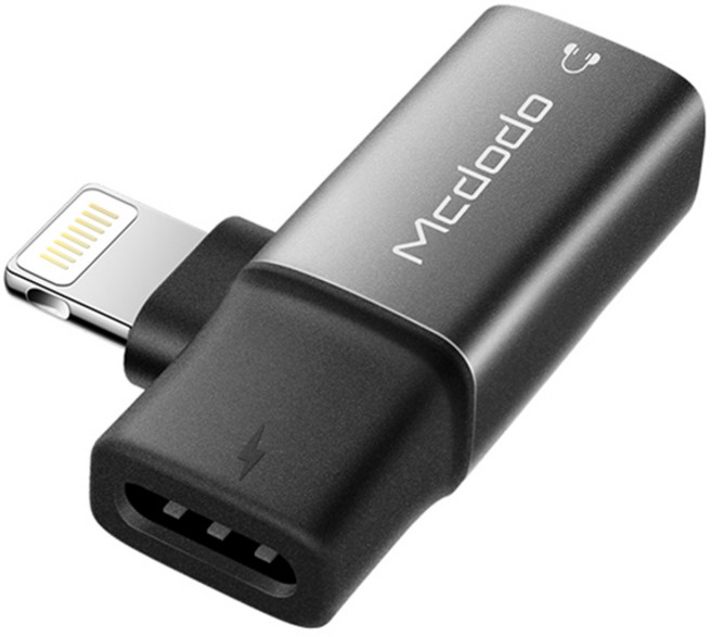 맥도도 아이폰 듀얼 라이트닝 젠더, 블랙, 1개