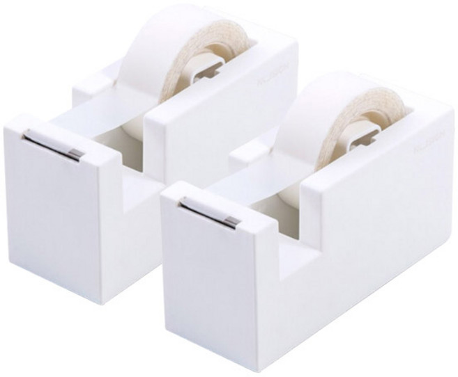 누사인 ABS 테이프 디스펜서 NS121, 퓨어화이트, 2개입