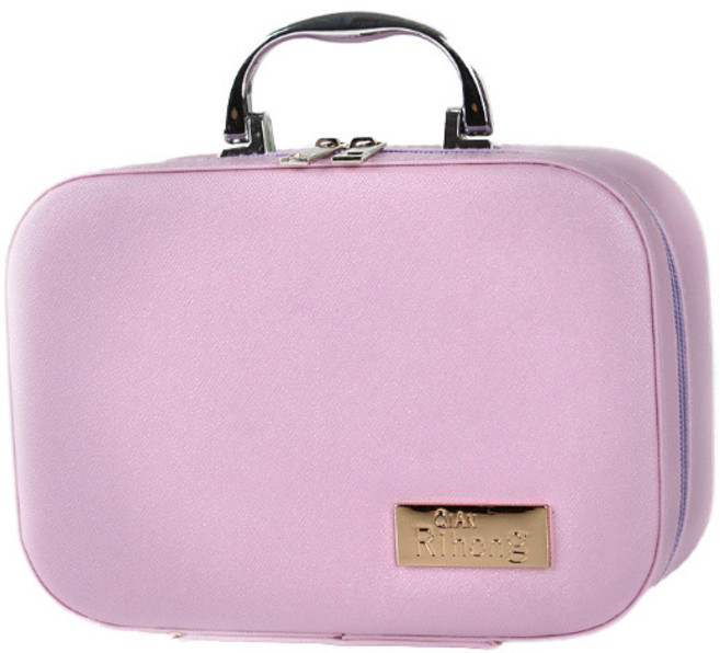 윰미엘 심플무지 레더 메이크업가방 S, 퍼플, 1개