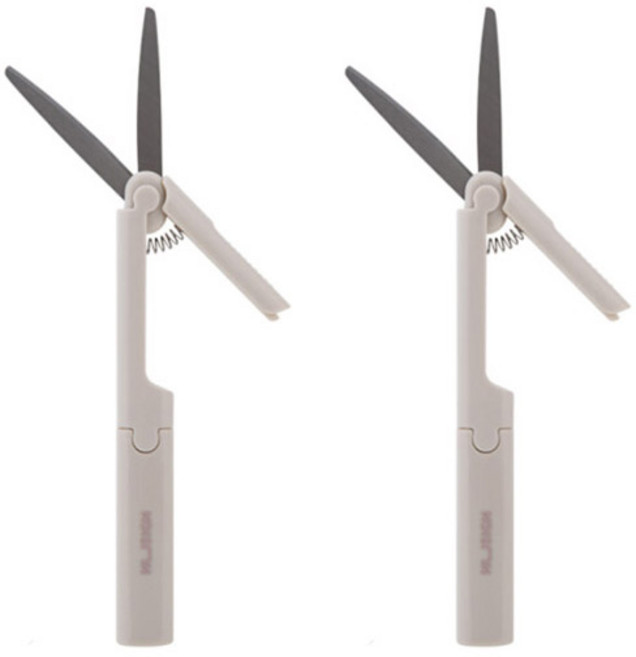 누사인 ABS 휴대용 가위 NS052, 이브닝섀도우, 2개