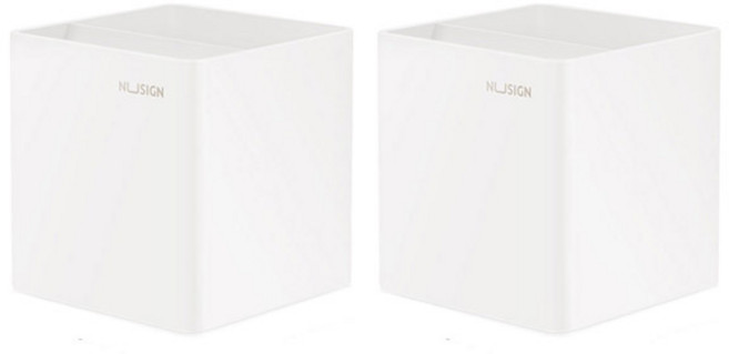 누사인 ABS 펜꽂이 NS011, 퓨어화이트, 2개입