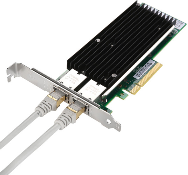 NEXTU Intel 10G 雙埠伺服器用網路卡 桌上型電腦用, NEXT-540CP-10G
