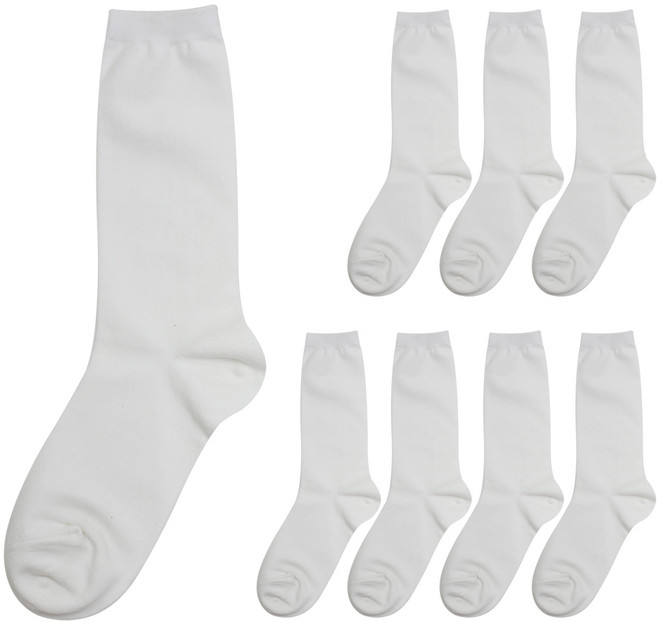 이지레그 여성용 긴목 무지 양말 8켤레