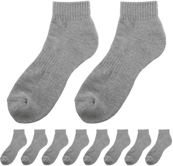 이지레그 남성용 이중바닥 무지스포츠 단목 양말 10족