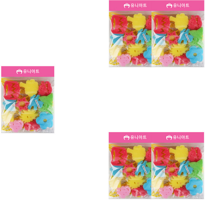 Uniart 拓印海綿 10號, 混合顏色, 5個