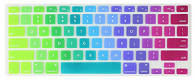 윰플 그라데이션 맥북 키스킨 13.3프로용, 레인보우, 1개