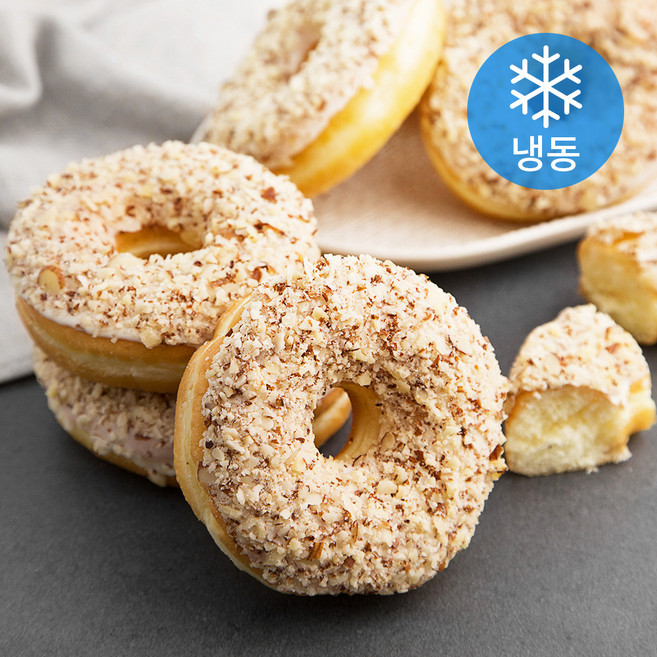 디앤비도너츠 아몬드화이트링 도넛 (냉동), 50g, 10개입, 1개