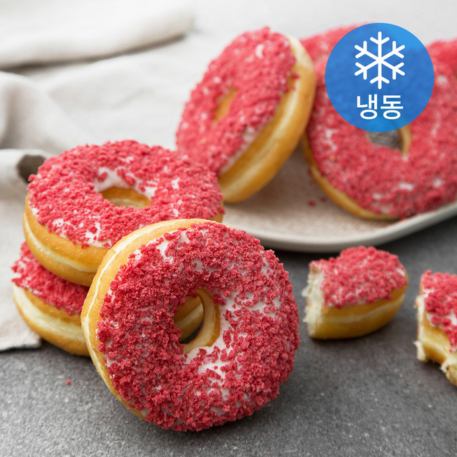 디앤비 딸기쿠키링 도넛 (냉동), 50g, 10개입, 1개