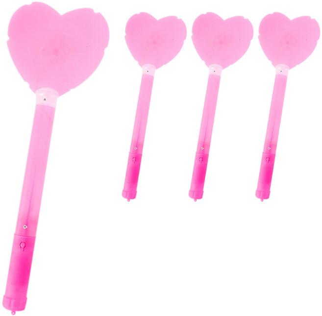 PARTYSHOW LED心形棒, 粉色的, 4個