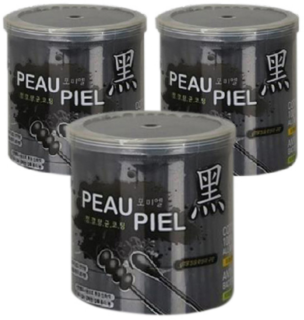 포피엘 흑종이면봉, 3개, 200개입