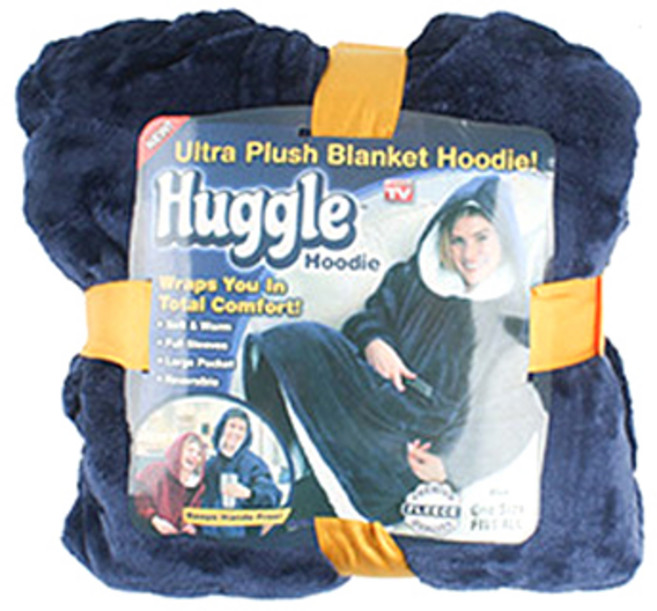 캔버라 대형 후드 브랭킷 담요, 네이비, 1개