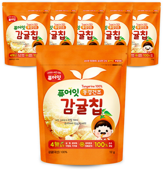 퓨어잇 동결건조 감귤칩, 12g, 6개
