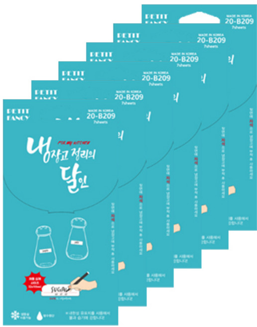 쁘띠팬시 냉장고라벨지 20-B209, 7개입, 6개