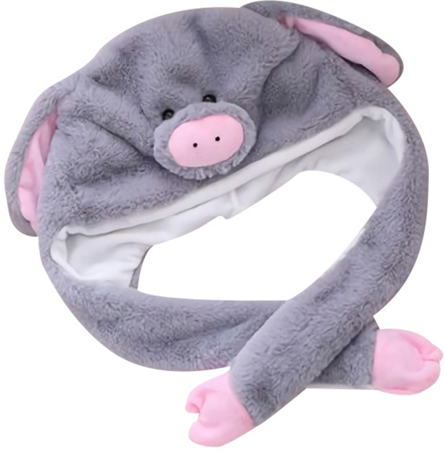 파티팡 큐티 귀달이모자 돼지, 그레이, 1개
