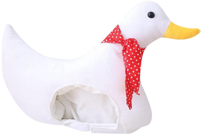 파티팡 큐티 후드모자 오리, 화이트, 1개